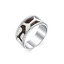 Плоское серебряное кольцо Жираф с эмалью 970010135